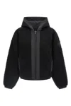 Canada Goose Alberini Reversible High Pile Fleece Bomber Jacket In Black