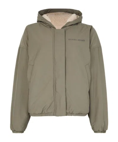 Canada Goose Alberni Reversible Fleece Aviator Jacket In Brown