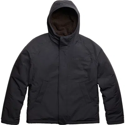 Canada Goose Alberni Reversible High Pile Fleece Bomber Jacket In Black