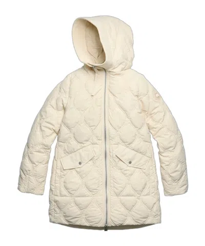 Canada Goose Quilted Hooded Coat In White