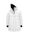 Canada Goose Alliston Logo-patch Padded Coat In White