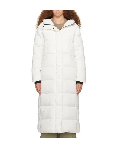 Canada Goose Alliston Long-sleeved Hooded Down Jacket In White
