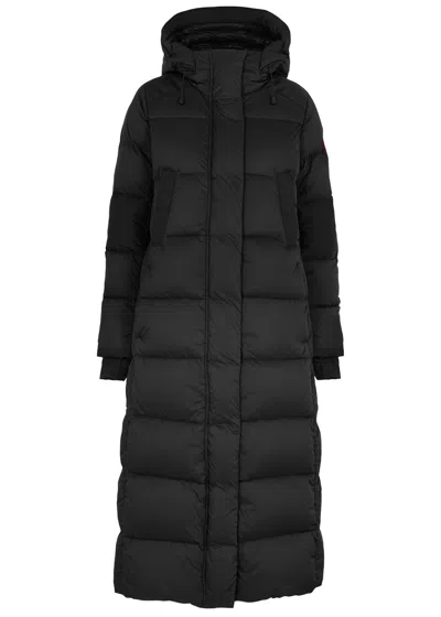 Canada Goose Alliston Longline Quilted Shell Coat In Burgundy