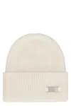 Canada Goose Ribbed Beanie In Neutral