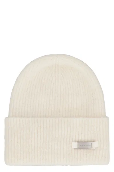 Canada Goose Alpaca Knit Beanie Hat For Women In Ivory