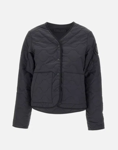 CANADA GOOSE ANNEX REVERSIBLE QUILTED BLACK JACKET
