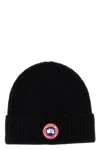 Canada Goose Women Logo Rib Toque Hat In Black