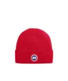 Canada Goose Arctic Logo Patch Wool Beanie In Red
