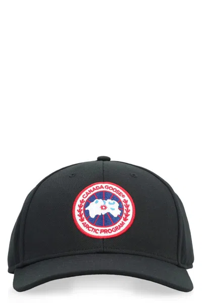 Canada Goose Arctic Disc Logo Baseball Cap In Black