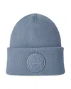 Canada Goose Arctic Disc Merino Wool Logo Patch Ribbed Toque In Ozone Blue