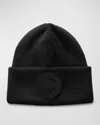 Canada Goose Arctic Ribbed-knit Wool Beanie In Black