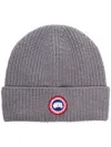Canada Goose Arctic Disk Wool Beanie Hat In Grey
