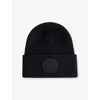 Canada Goose Arctic Ribbed-knit Wool Beanie In Black