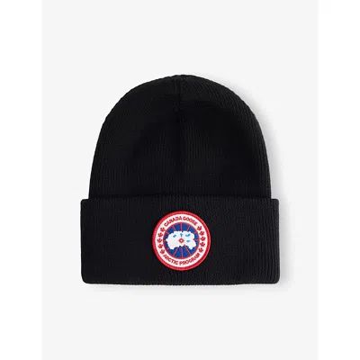 Canada Goose Womens Black - Noir Arctic Toque Ribbed Wool Beanie