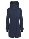 Canada Goose Logo-patch Padded Down Coat In Atlantic Navy