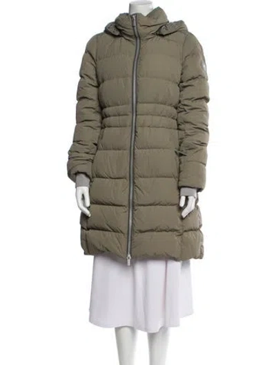 Pre-owned Canada Goose Aurora Nylon Down Coat In Green