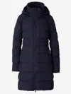 Canada Goose Zip-up Hooded Padded Parka In Navy Blue