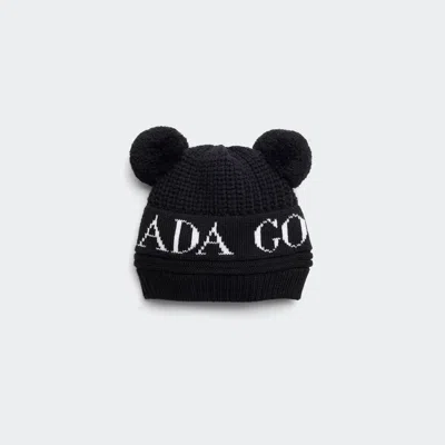 Canada Goose Baby Double Pom Hat In Black
