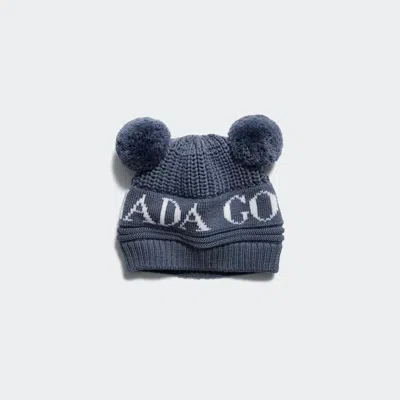 Canada Goose Baby Double Pom Hat In Blue