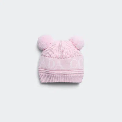 Canada Goose Baby Double Pom Hat In Pink