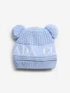Canada Goose Baby Double Pom Pom Hat In Blue