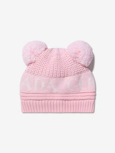 Canada Goose Baby Girls Double Pom Pom Hat One In Pink