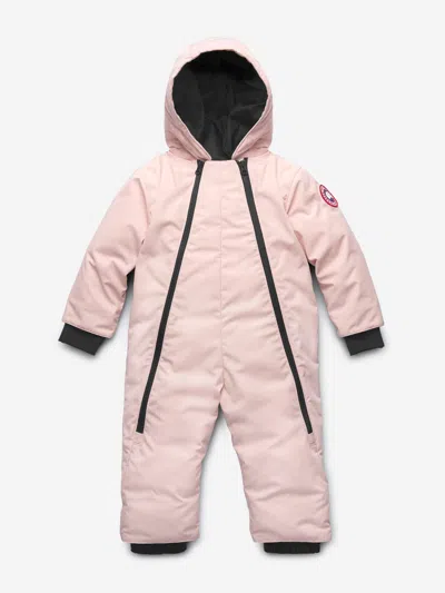 Canada Goose Kids'  Baby Girls Down Padded Lamb Snowsuit In Pink