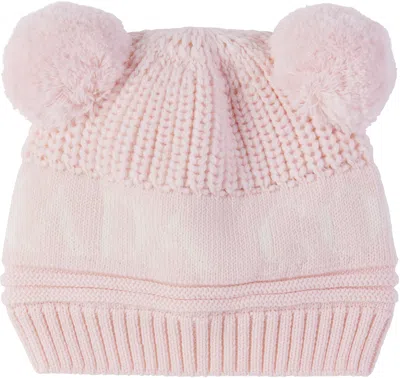 Canada Goose Baby Pink Double Pom Beanie In 34 Soft Pink