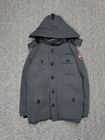 Pre-owned Canada Goose Banff Parka Down Jacket Drill In Gray