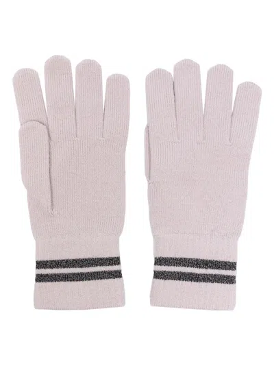 Canada Goose Barrier Striped Wool-blend Gloves In Pink
