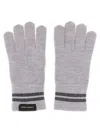 Canada Goose Striped Knit Gloves In Grey