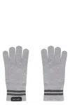 Canada Goose Striped Knit Gloves In Grey