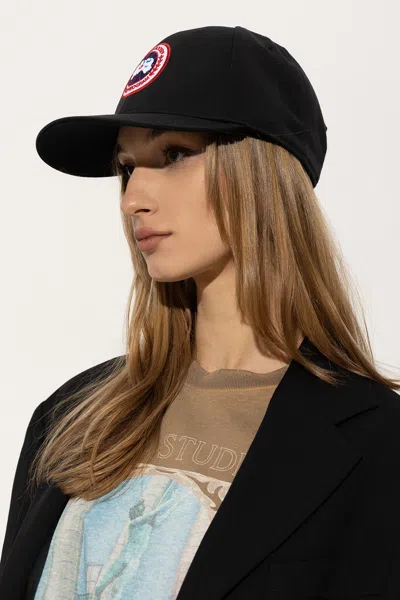 Canada Goose Baseball Cap In Black