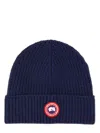 Canada Goose Arctic Disc Wool Beanie In Blue