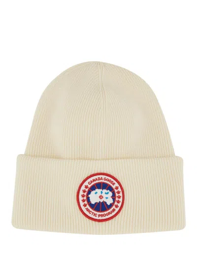 CANADA GOOSE CANADA GOOSE BEANIE HAT WITH LOGO