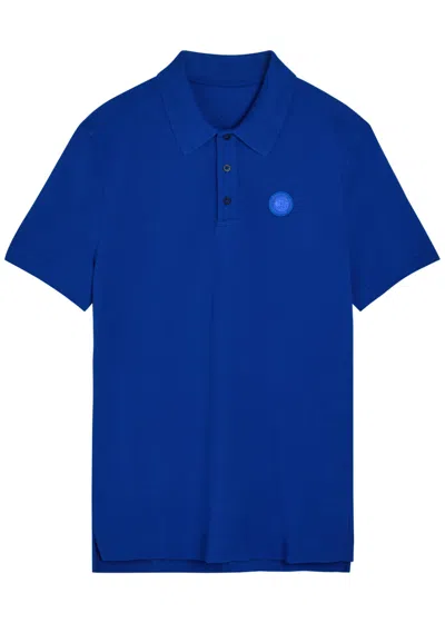 Canada Goose Beckley Logo-appliquéd Piqué Cotton Polo Shirt In Blue