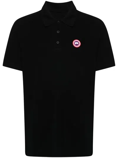 Canada Goose Beckley Piqué Polo Shirt In Black