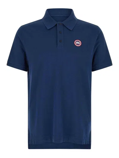 Canada Goose Beckley Polo Shirt Short Sleeve Collar In Blue