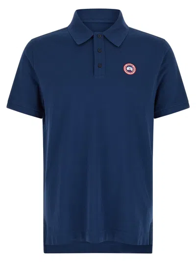 Canada Goose Beckley Polo Shirt Short Sleeve Collar In Blue