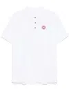Canada Goose White Short-sleeve Polo Shirt With Traditional Collar In Weiss