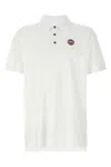 Canada Goose White Short-sleeve Polo Shirt With Traditional Collar In White