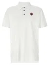 Canada Goose White Short-sleeve Polo Shirt With Traditional Collar In White