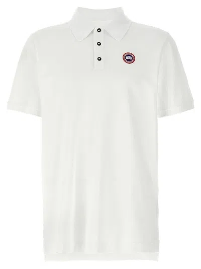 Canada Goose Polo With Logo In White