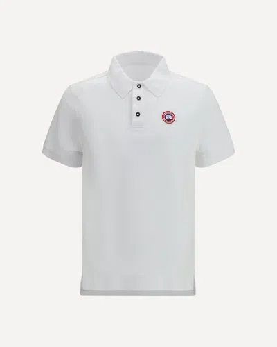 Canada Goose Men Beckley Polo Shirt In Structured Cotton In Yellow