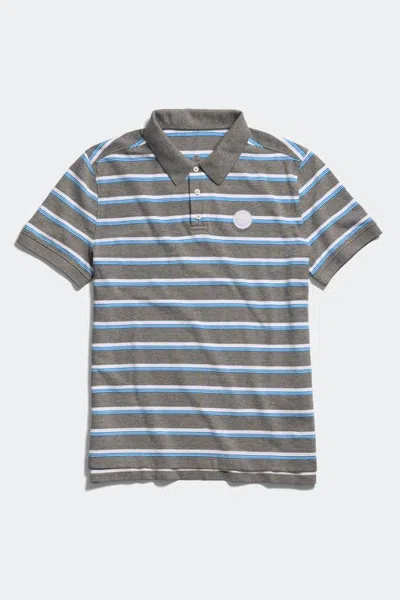 Canada Goose Beckley Striped Polo Tonal Disc In Grey Melange Moncton Stripe