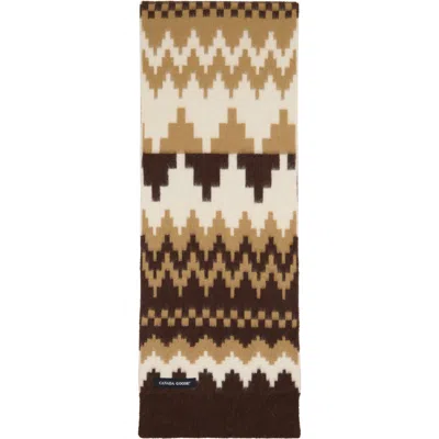 Canada Goose Beige Fair Isle Scarf In Multi
