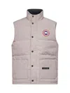Canada Goose Mens Freestyle Padded Slim-fit Shell-down Gilet Limestone In Burgundy