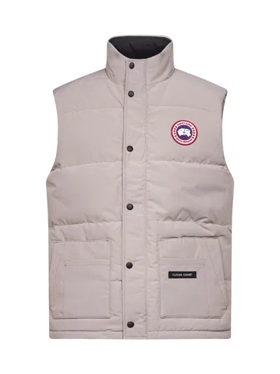 CANADA GOOSE BEIGE FREESTYLE CREW SLEEVELESS JACKET