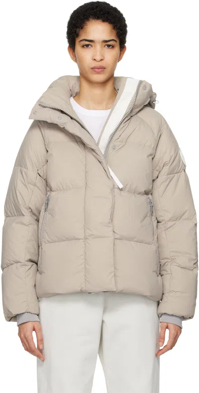 Canada Goose Beige Junction Down Pastels Jacket In 432 Limestone