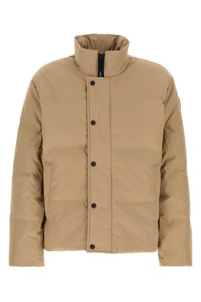 Canada Goose Beige Polyester Blend Bayview Down Jacket In Brown